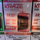 Kraze HD Mega 20k - Budder Vapes